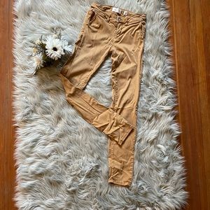 Anthropologie Low-Rise Mustard Pants